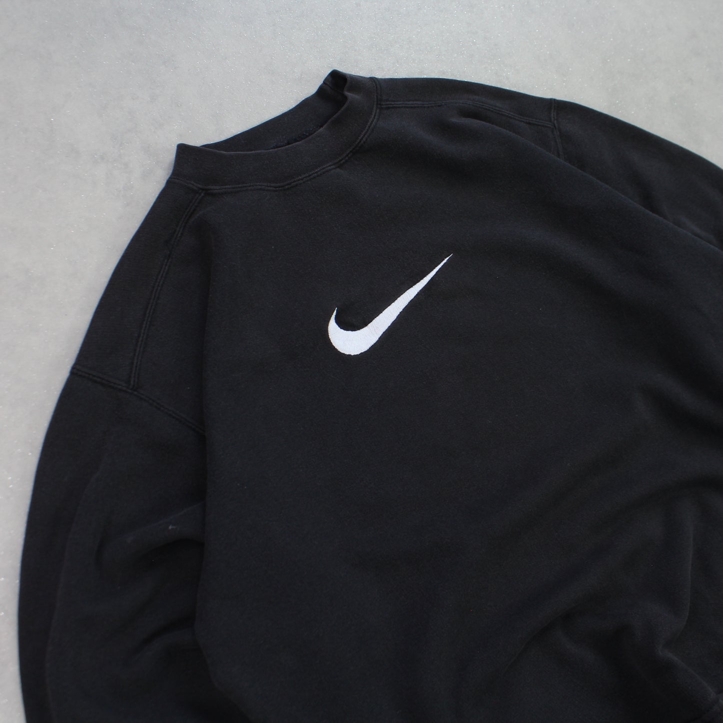 RARE 90s Nike Sweatshirt Black - (XS)