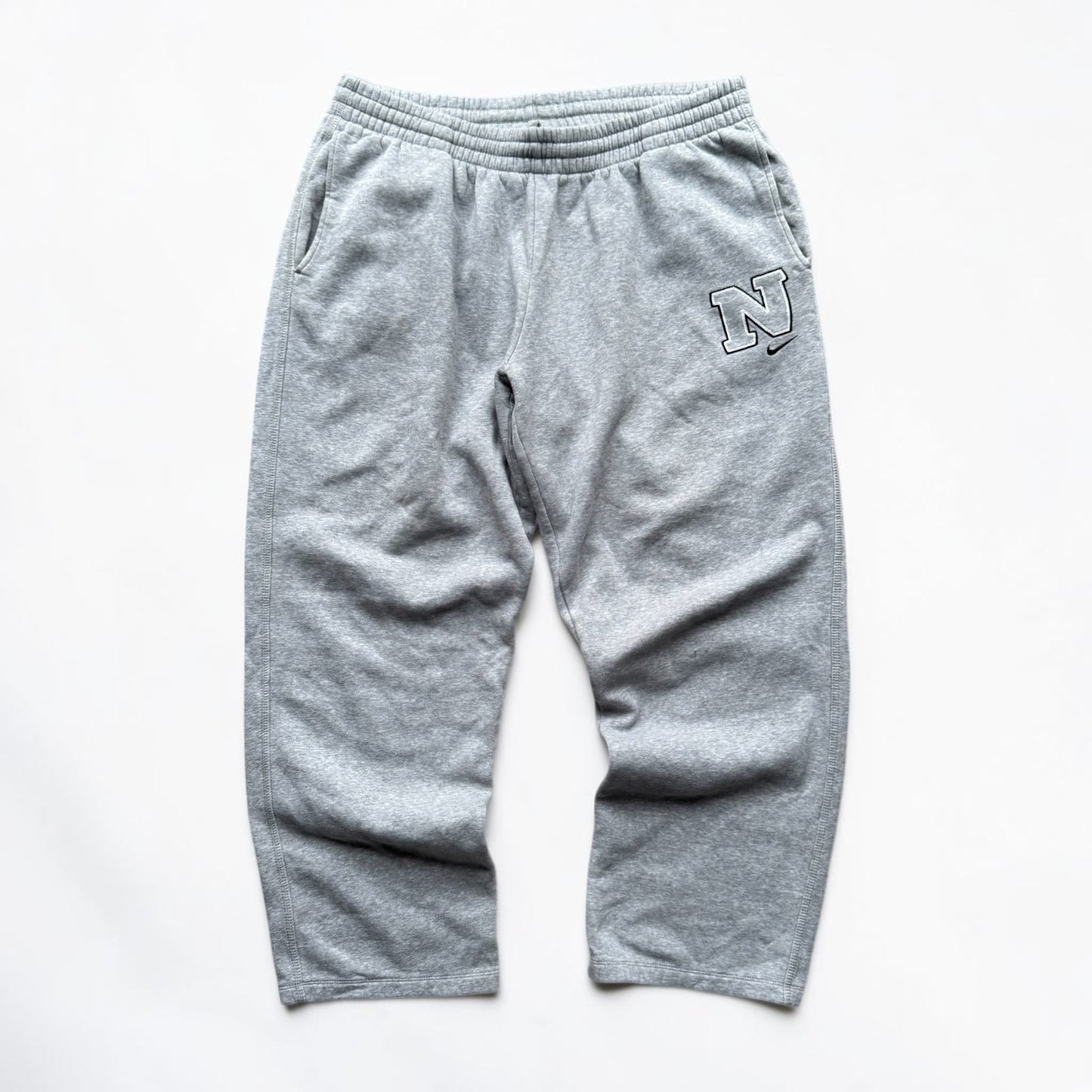 SUPER RARE 2000s Wide Leg Nike Joggers Grey - (L)