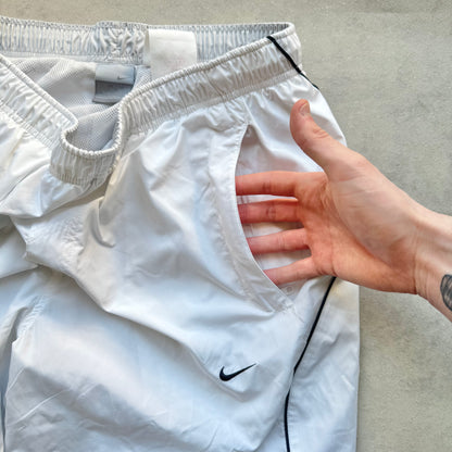 SUPER RARE 2000s Baggy Nike Shox Trackpants White - (L)