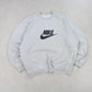 RARE Vintage 1990s Nike Sweatshirt Grey - (XL)