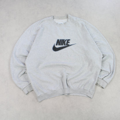 RARE 1990s Nike Sweatshirt Grey - (XL)