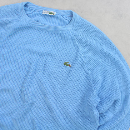 RARE 90s Lacoste Knitted Jumper Blue - (L)