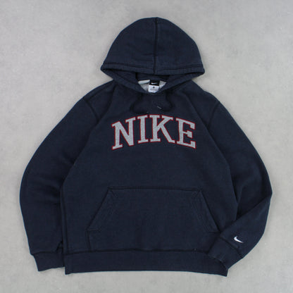 RARE 00s Nike Spell Out Hoodie Navy - (M)