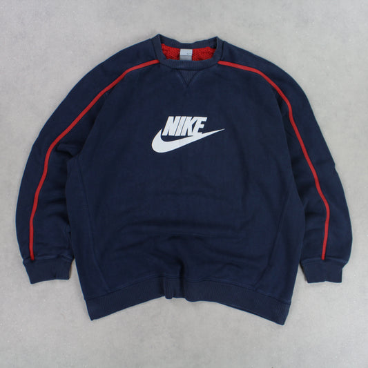 RARE 00s Nike Sweatshirt Navy - (XL)