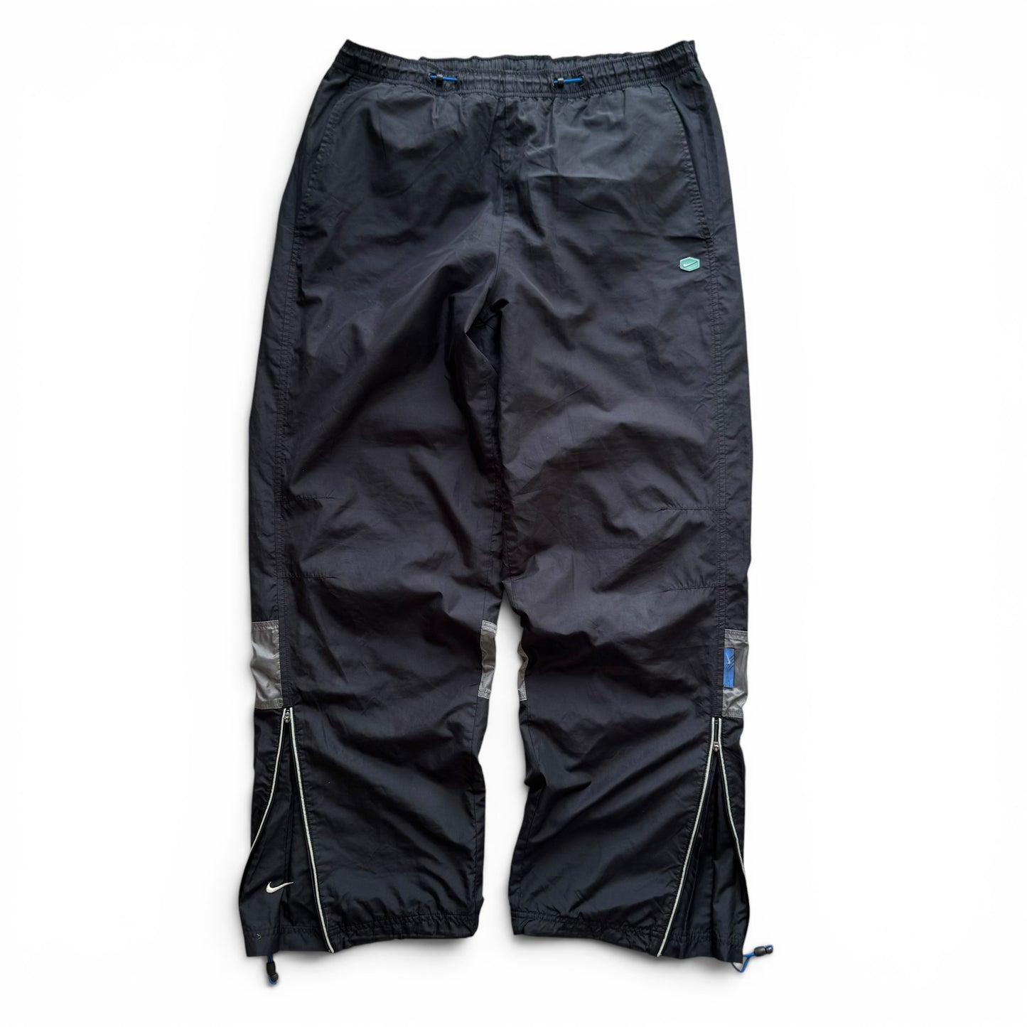 SUPER RARE 2000s Nike Hex Trackpants Black *PREMIUM* - (M)