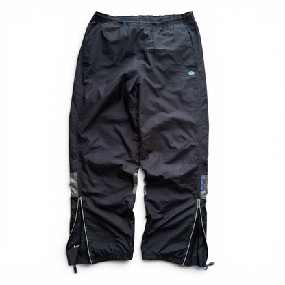 SUPER RARE 2000s Nike Hex Trackpants Black *PREMIUM* - (M)