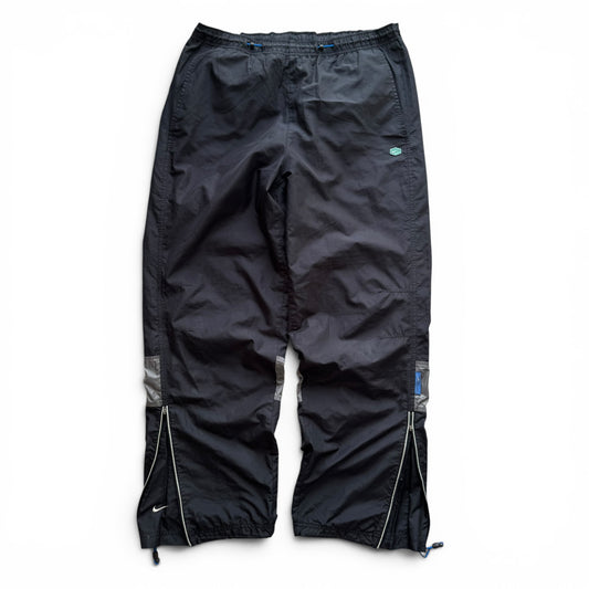 SUPER RARE 2000s Nike Hex Trackpants Black *PREMIUM* - (M)