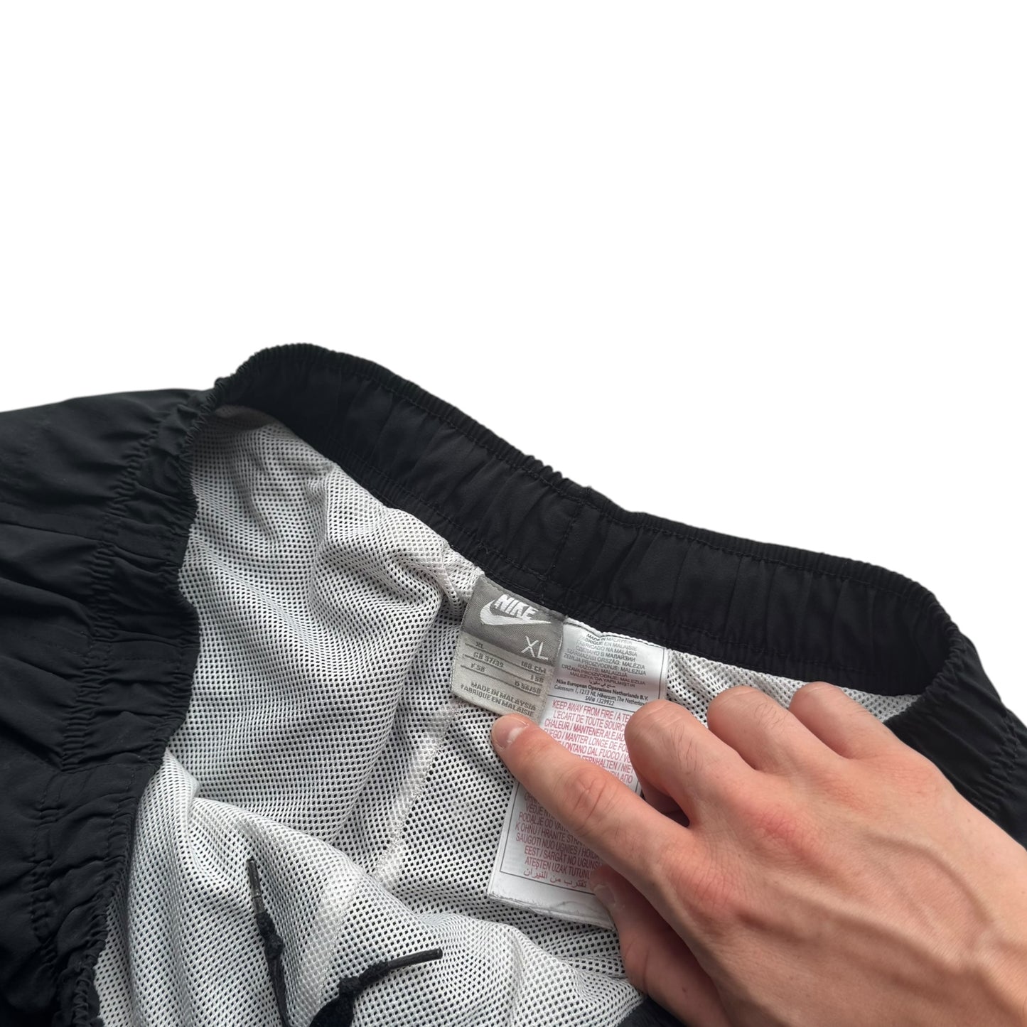 SUPER RARE 2000s Baggy Nike Trackpants Black - (XL)