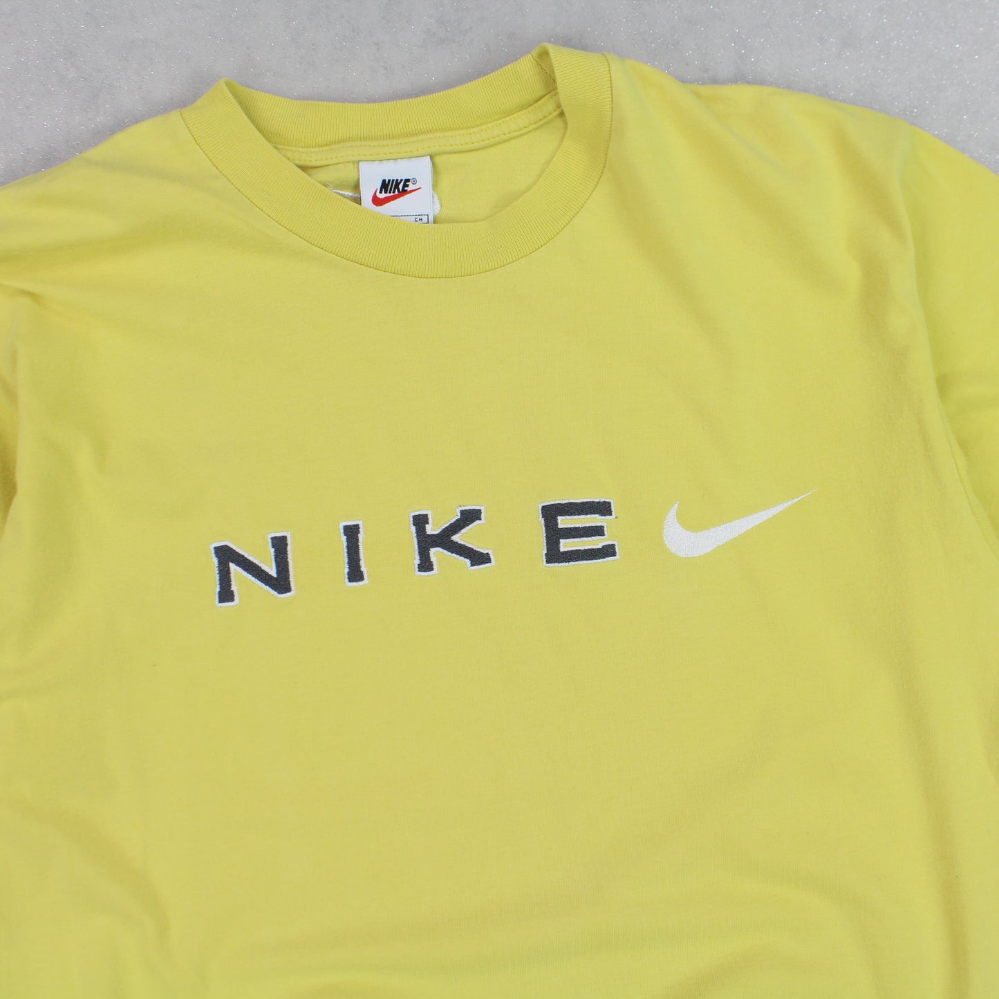 RARE 1990s Nike T-Shirt Yellow - (S)