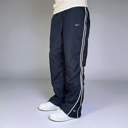 SUPER RARE 2000s Baggy Nike Trackpants Navy - (M)