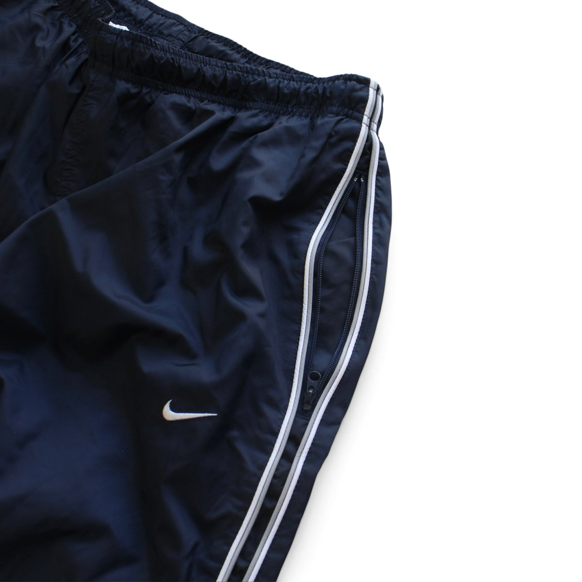 SUPER RARE 2000s Baggy Nike Trackpants Navy - (M)
