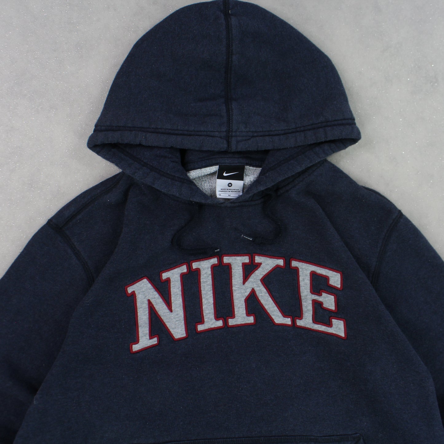 RARE 00s Nike Spell Out Hoodie Navy - (M)