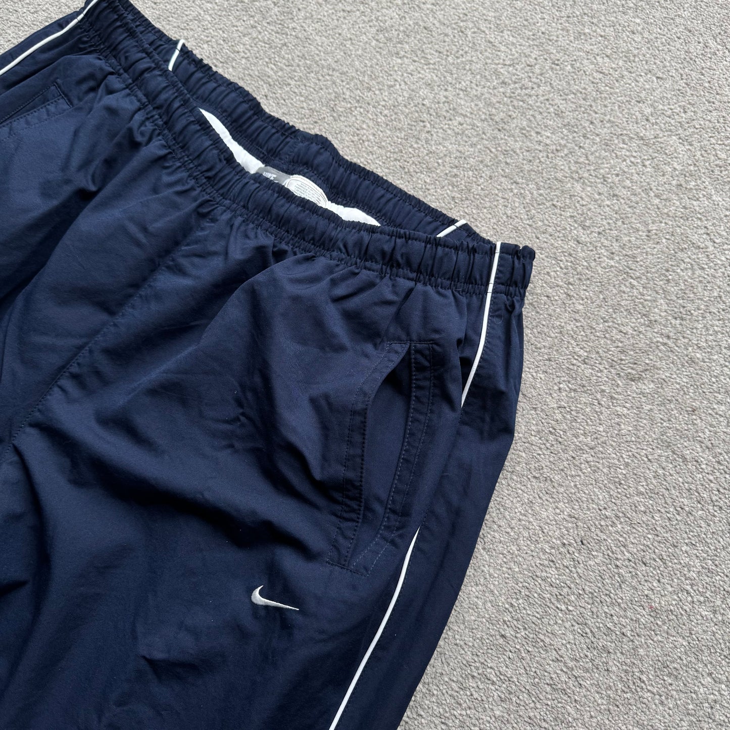 RARE 2000s Baggy Nike Trackpants Navy - (XL)