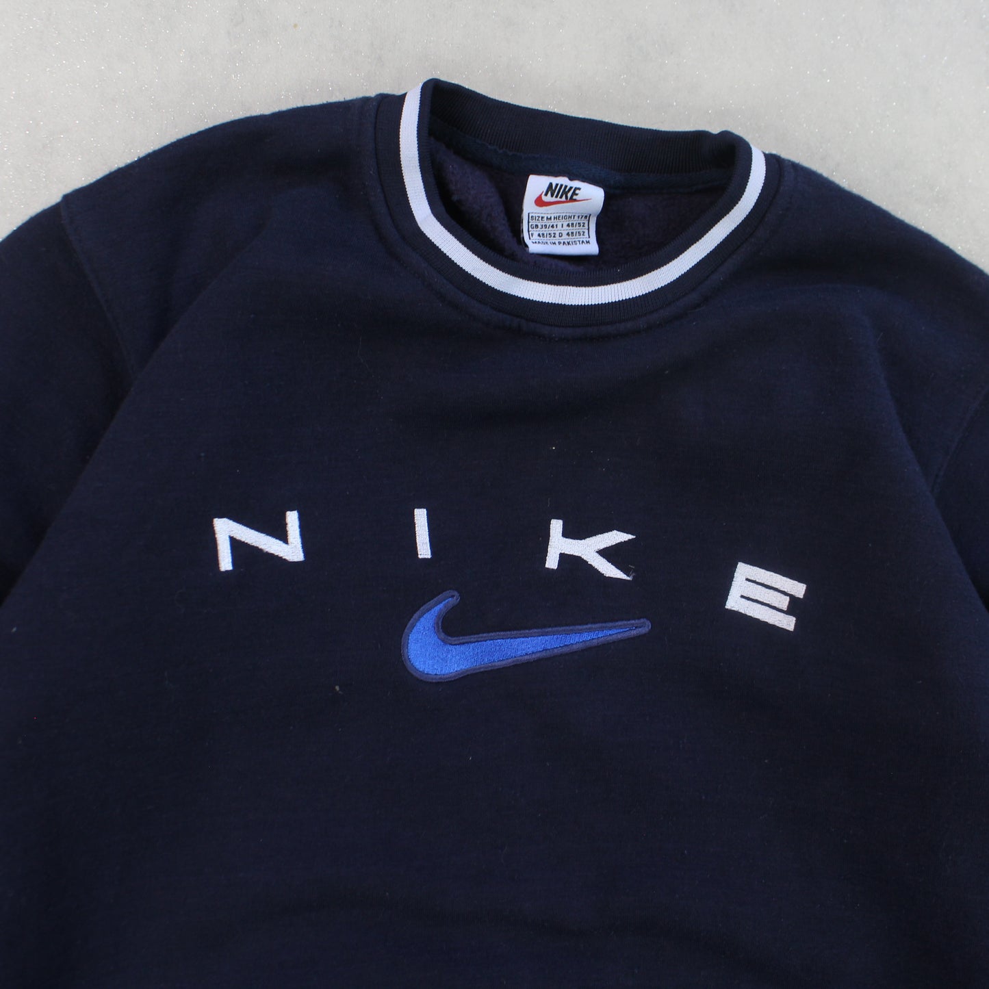 SUPER RARE 90s Nike Sweatshirt Navy - (S)