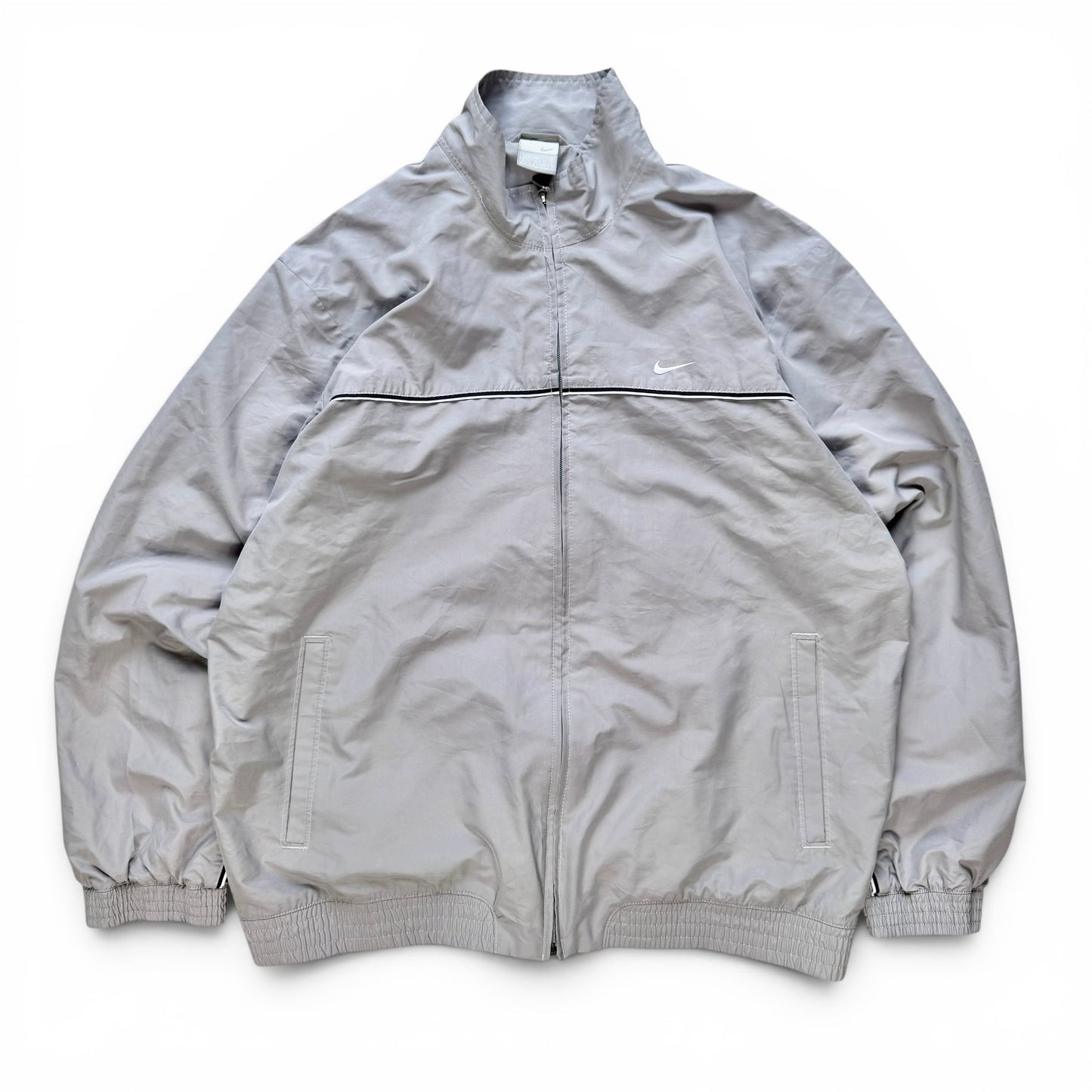 RARE 2000s Nike Track Jacket Grey - (L)