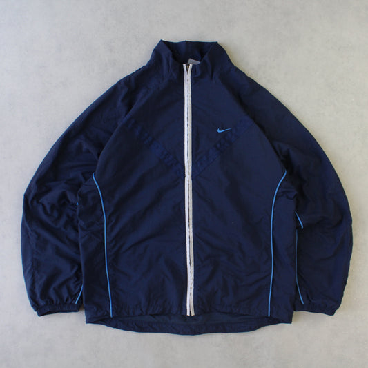 RARE 00s Nike Track Jacket Navy - (M)
