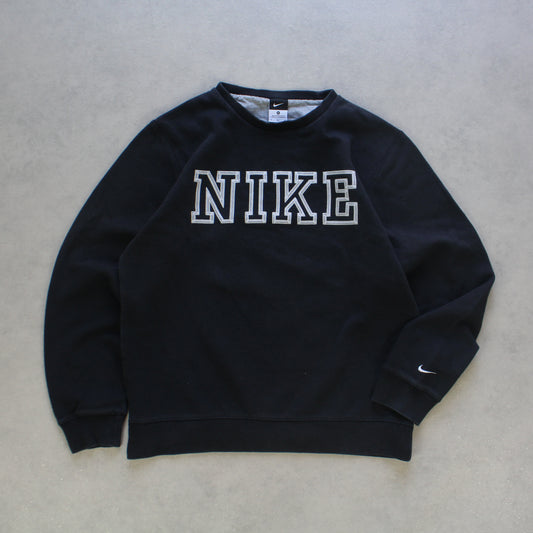 RARE 2000s Nike Sweatshirt Black - (M)