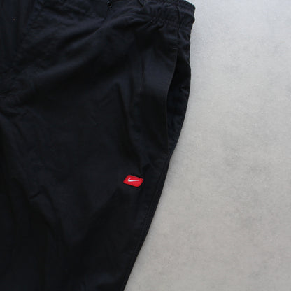 RARE 2000s Baggy Nike Trackpants Black - (L)