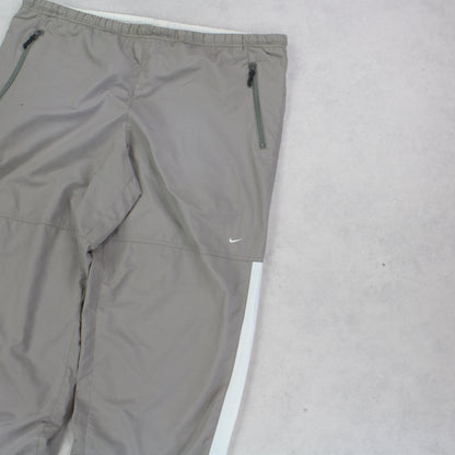 RARE 00s Nike Trackpants Brown - (XL)