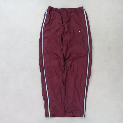 RARE 00s Nike Trackpants Burgundy - (S)