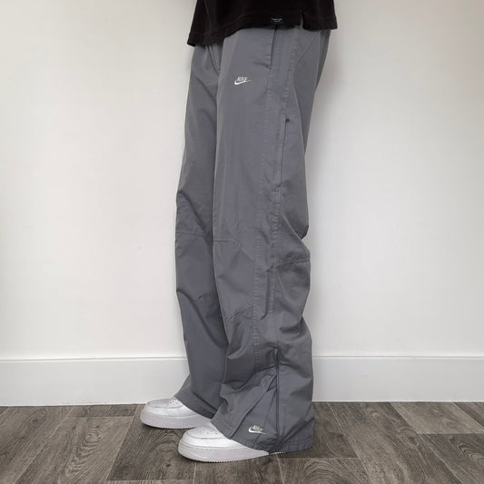 SUPER RARE 00s Nike Trackpants Grey - (L)