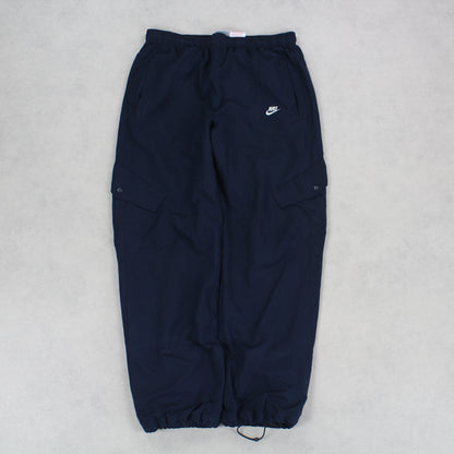 RARE 00s Nike Cargo Trackpants Navy - (S)