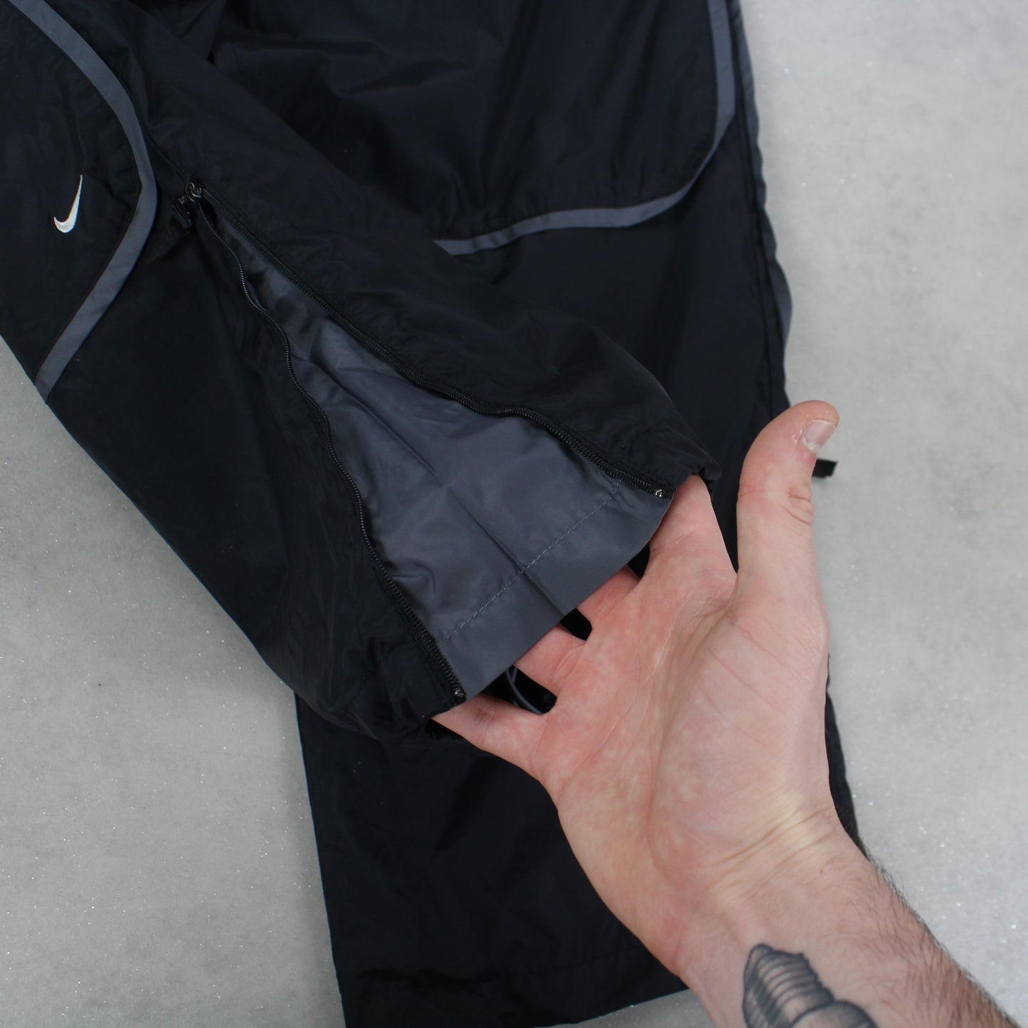 RARE 00s Baggy Nike Trackpants Black - (L)