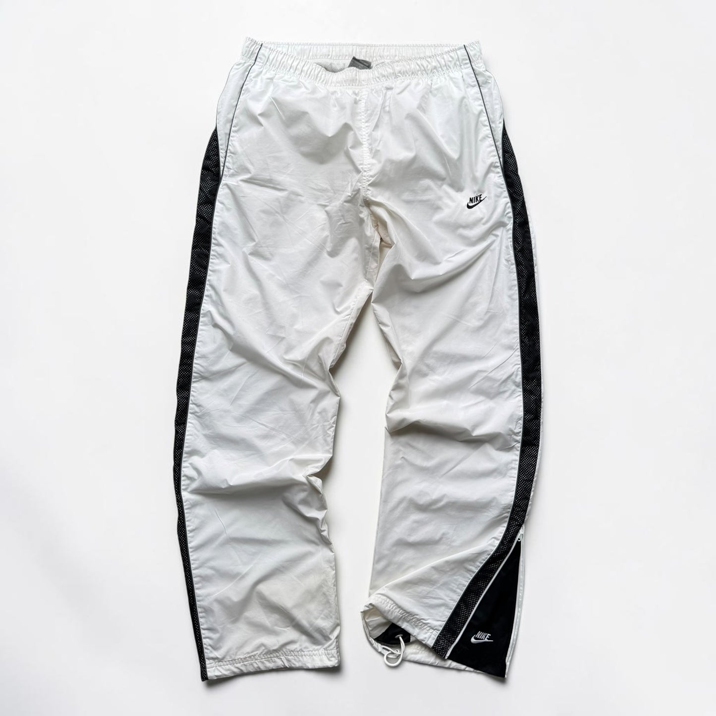 VERY RARE 2000s Nike Trackpants White *PREMIUM* - (L)