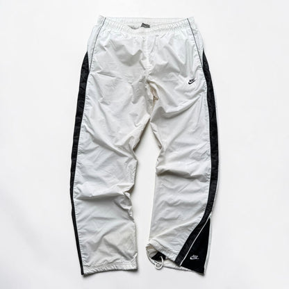 VERY RARE 2000s Nike Trackpants White *PREMIUM* - (L)