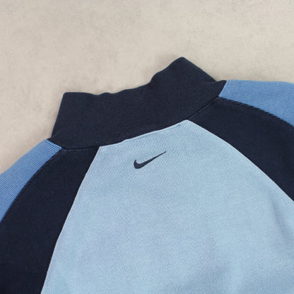 RARE 00s Nike Zip Up Blue - (XS)