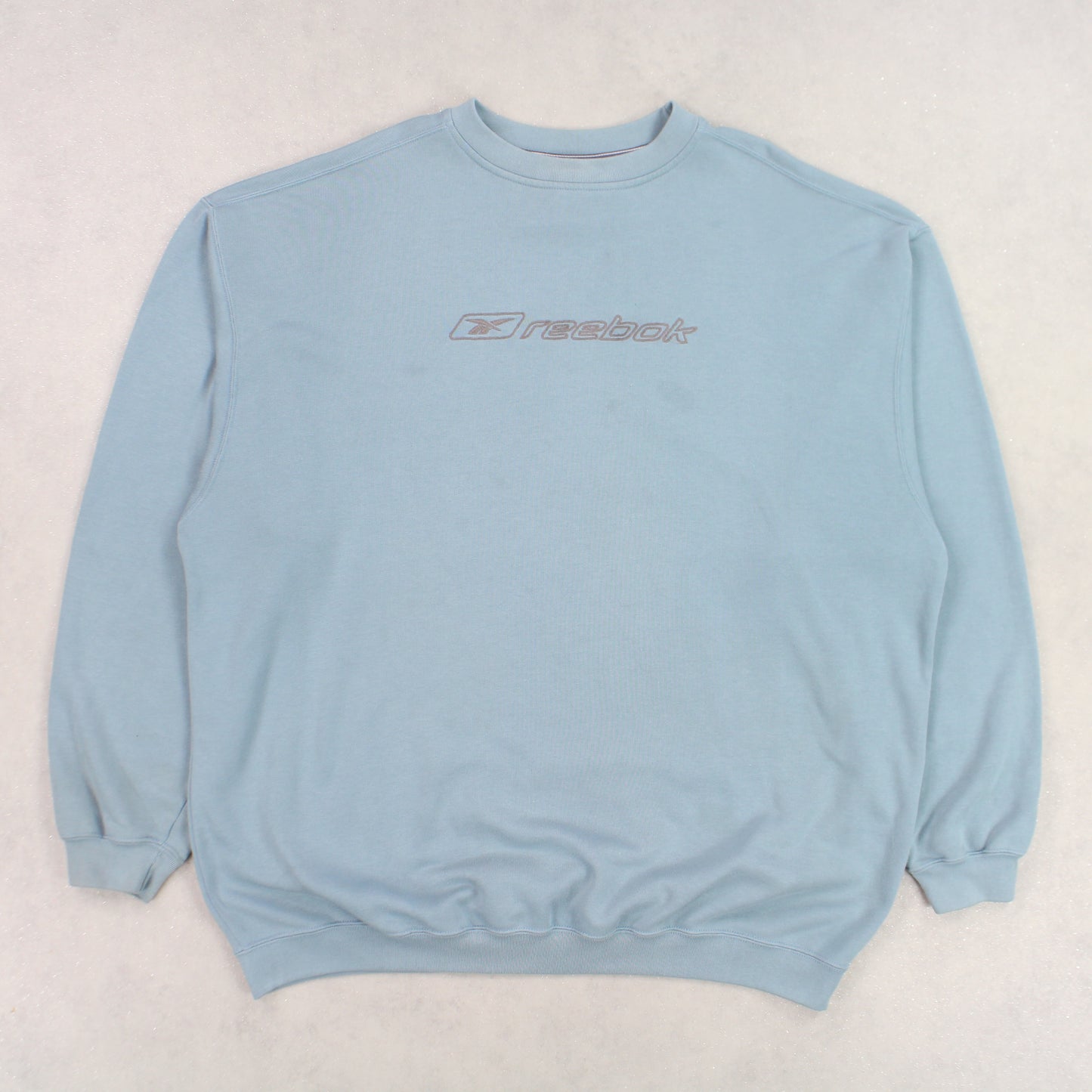 RARE Vintage 1990s Reebok Sweatshirt Blue - (XXL)