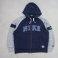 RARE Vintage 00s Nike Zip Up Hoodie Grey - (M)