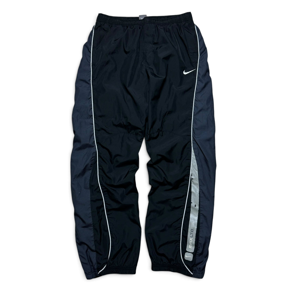 SUPER RARE 2000s Nike Air Max Trackpants Black - (L)