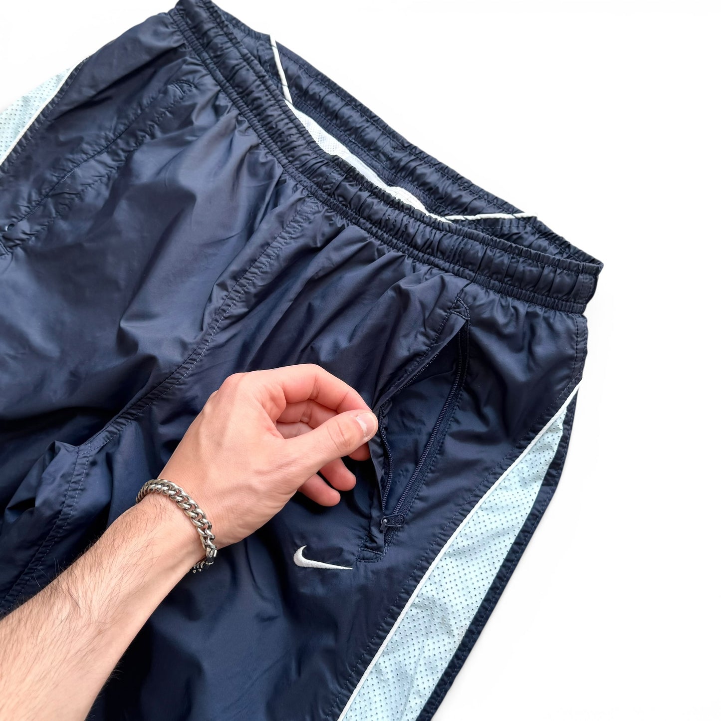 SUPER RARE 2000s Nike Trackpants Navy - (S)