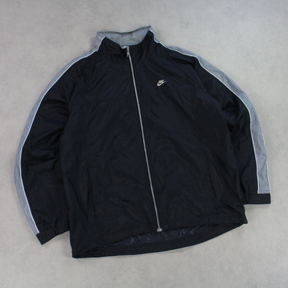 RARE 00s Nike Track Jacket Black - (L)