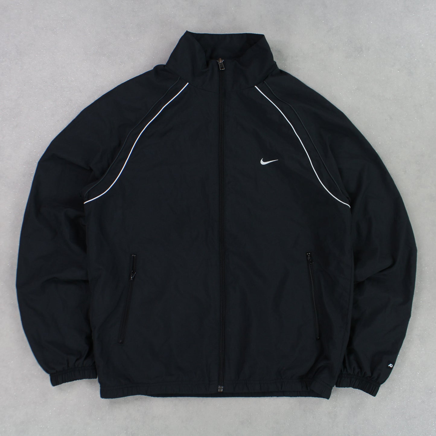 RARE 00s Nike Track Jacket Black - (S)