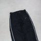 RARE 00s Nike Trackpants Black - (XS)