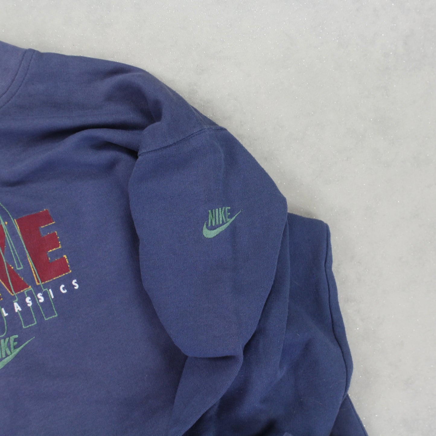 RARE 90s Nike Spell Out Sweatshirt Purple - (L)