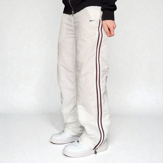 RARE 2000s Nike Trackpants White - (L)