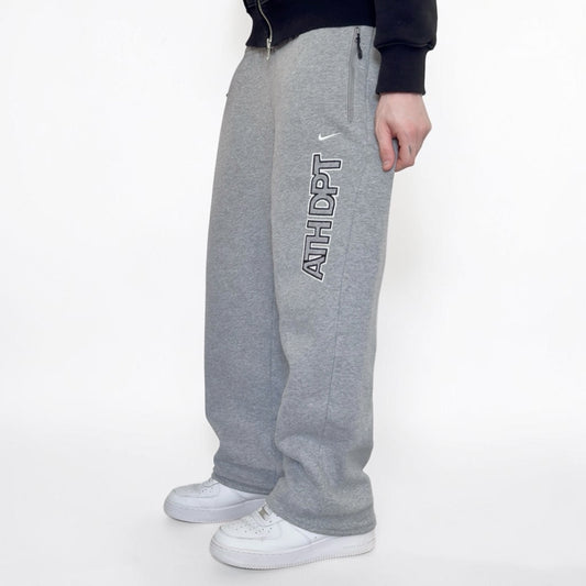 RARE 2000s Wide Leg Nike Joggers Grey - (S)