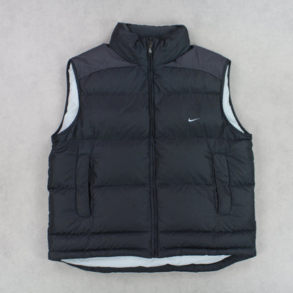 RARE Vintage 00s Nike Gilet Grey - (XL)