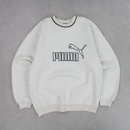 RARE 90s Puma Sweatshirt Cream - (M)