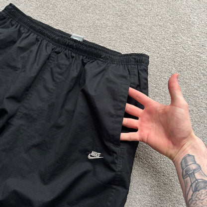 RARE 2000s Baggy Nike Trackpants Black - (XL)