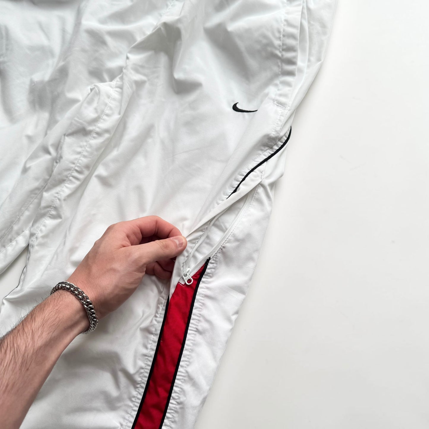 RARE 2000s Nike Trackpants White - (S)