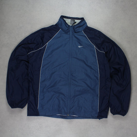RARE 2000s Nike Track Jacket Blue - (L)