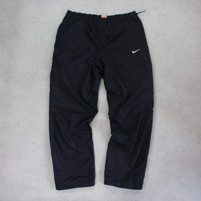 RARE 2000s Baggy Nike Air Trackpants Black - (L)