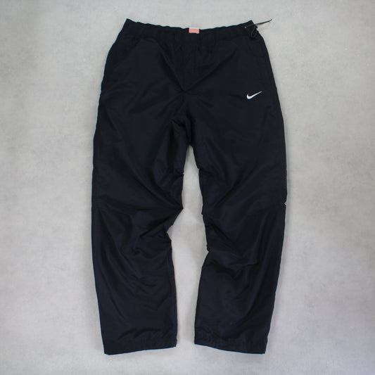 RARE 2000s Baggy Nike Air Trackpants Black - (L)