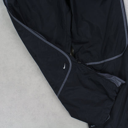 RARE 00s Baggy Nike Trackpants Black - (L)