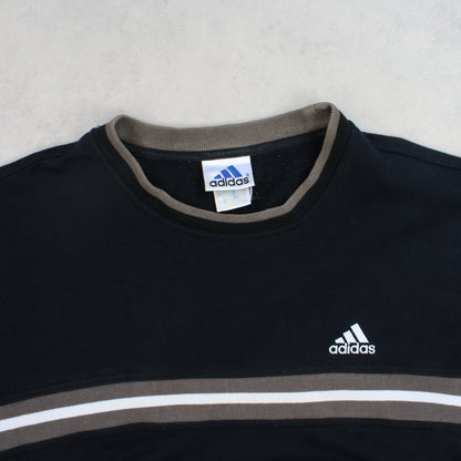 RARE Vintage 1990s Adidas Sweatshirt Black - (L)