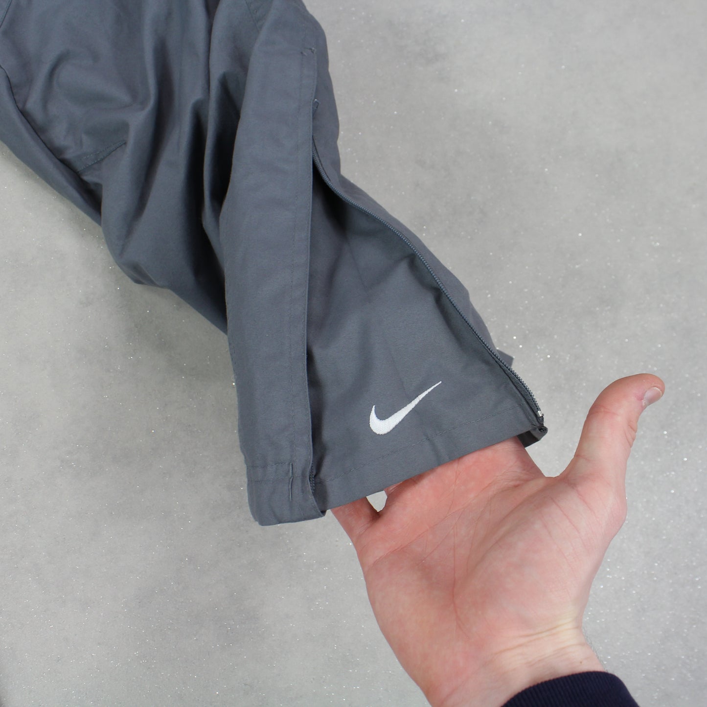 RARE 00s Baggy Nike Trackpants Grey - (S)